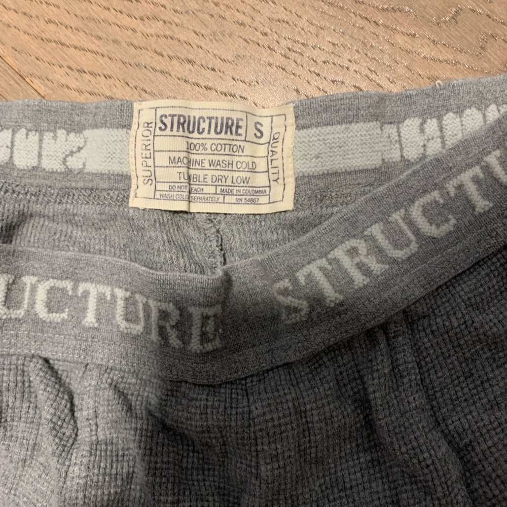 Vintage 90’s Structure Gray Ribbed Knit Brief - Picture 3 of 4